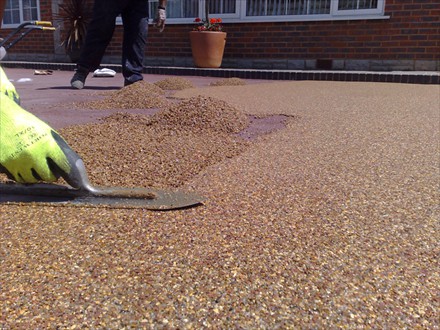 resin bound application 6mm autumn